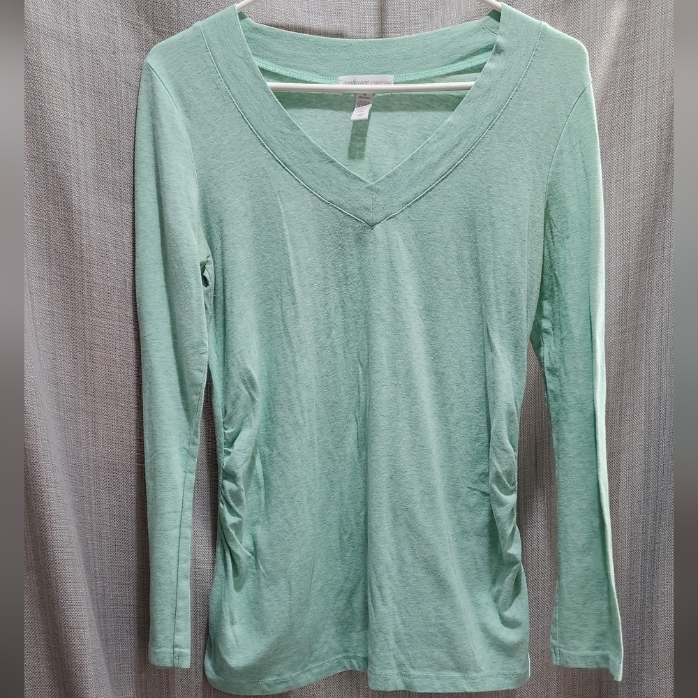 Mint green long sleeve shirt